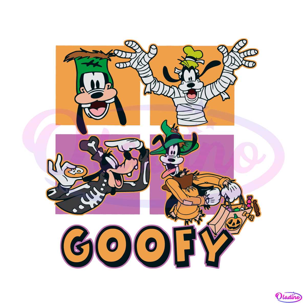 Cute Disney Goofy Spooky Vibes SVG Graphic Design File - Halloween SVG