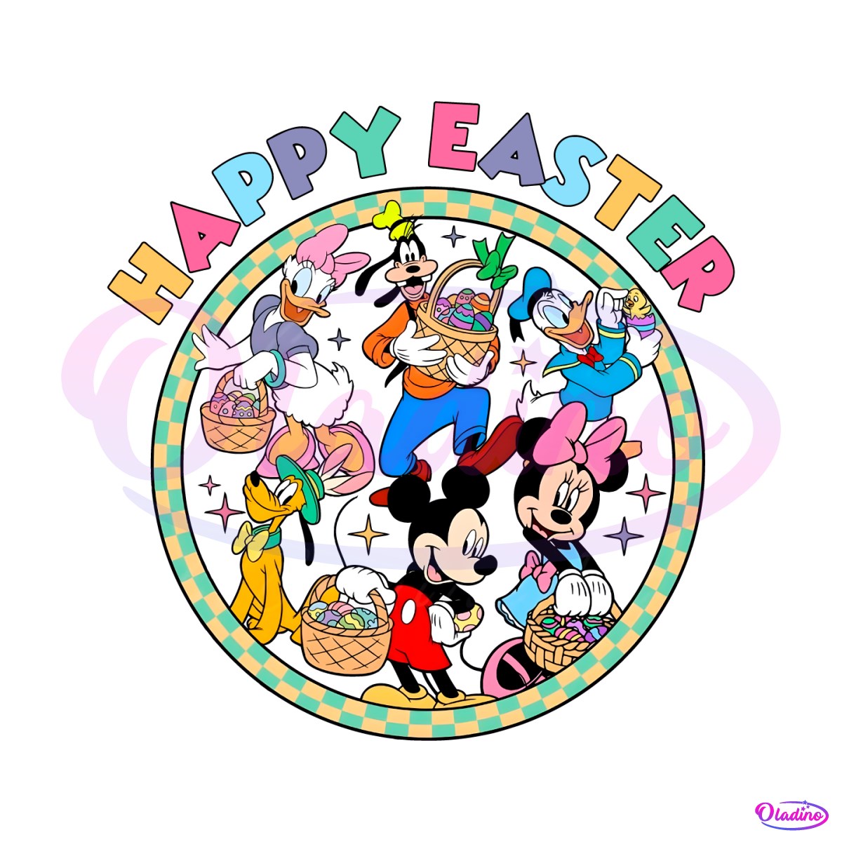 Disney Family Happy Easter PNG - All Product SVG