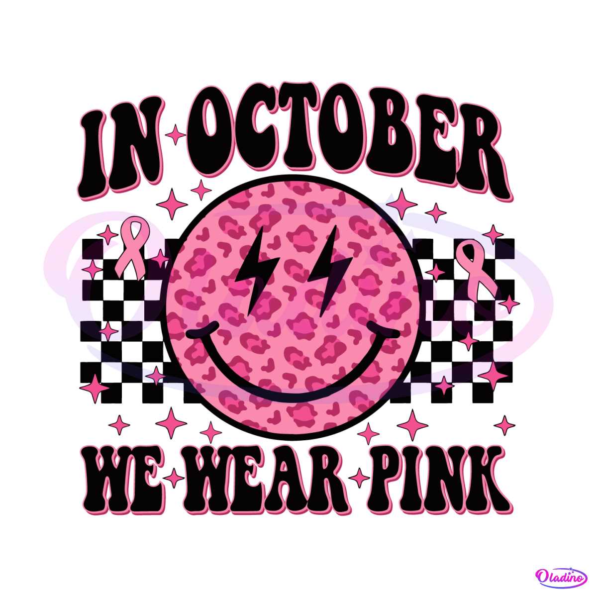 In October We Wear Pink Awareness Month SVG Design File - Breast Cancer SVG