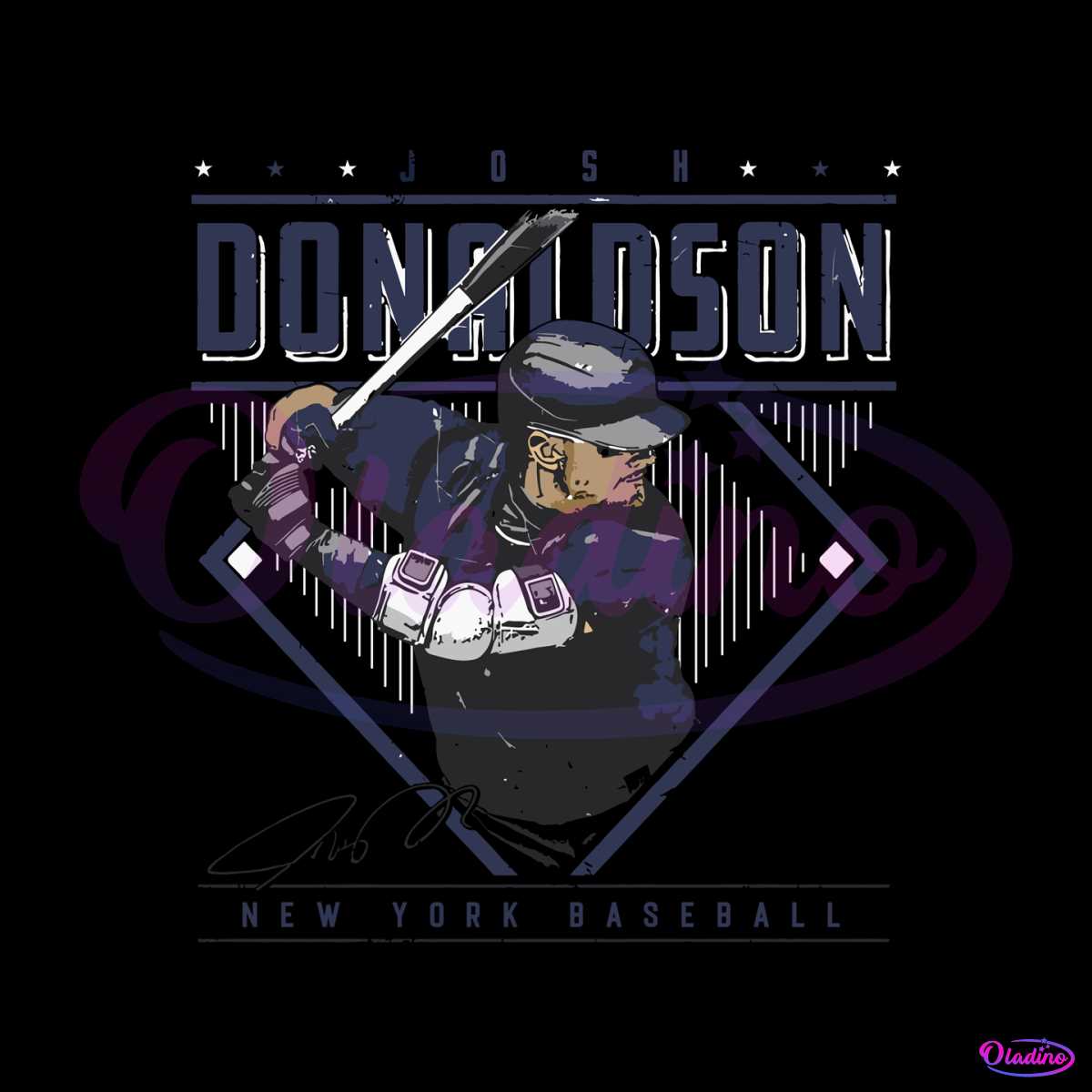Josh Donaldson New York Y Diamond Name SVG Digital File - MLB SVG