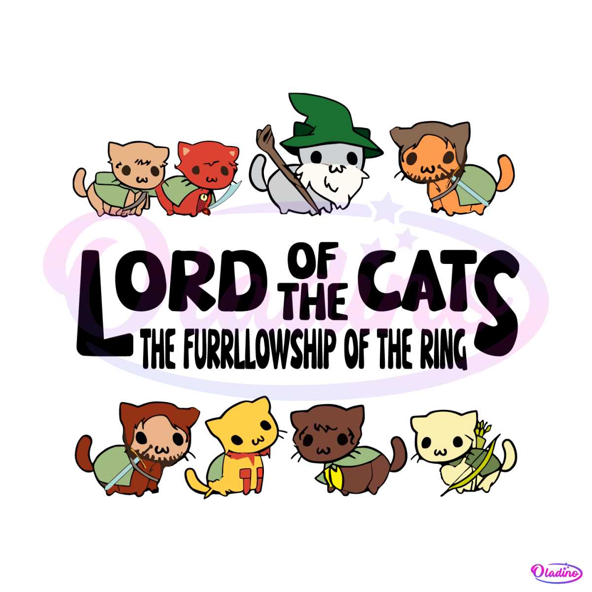 Lord Of The Cats The Furrlowship Of The Ring SVG - Funny SVG