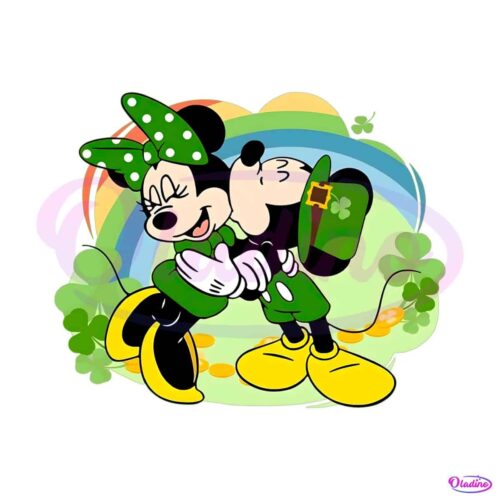 mickey-minnie-irish-four-leaf-clover-patricks-day-png