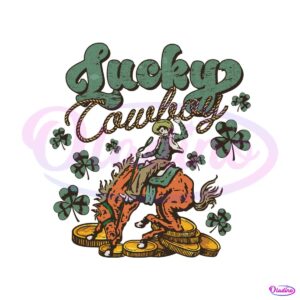 lucky-cowboy-horse-shamrock-svg