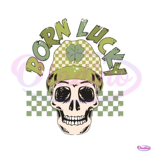 born-lucky-skull-st-patricks-day-svg