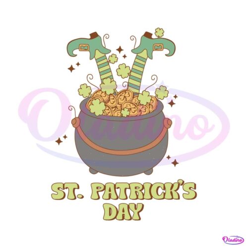 st-patricks-day-elf-feet-pot-of-gold-svg