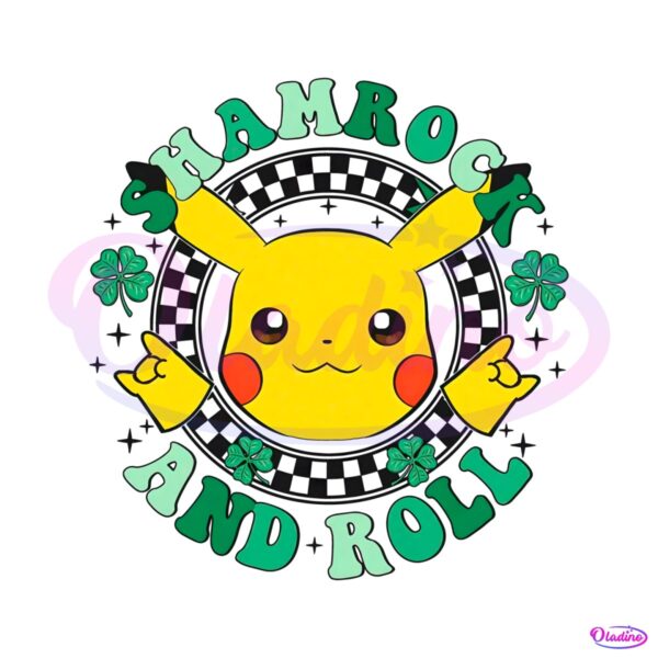 cute-pikachu-shamrock-and-roll-png