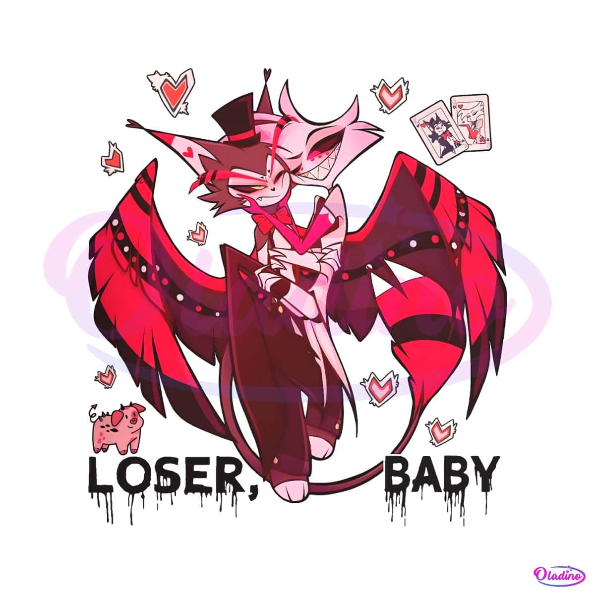 Loser Baby Angel Dust And Husk Hazbin Hotel PNG