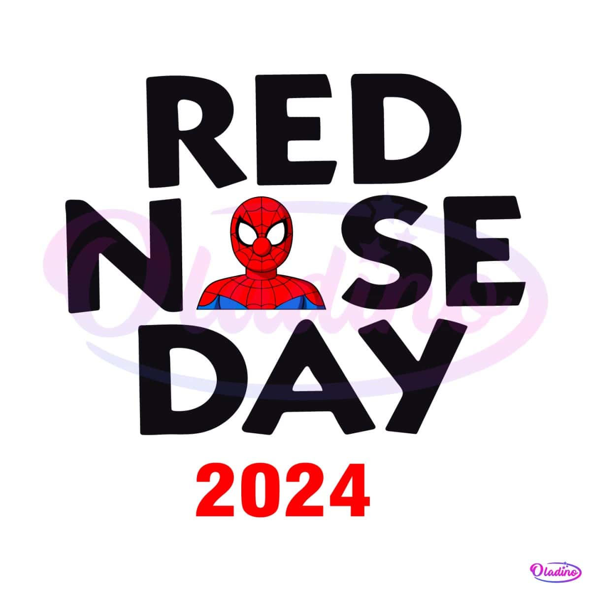 Spiderman Red Nose Day 2024 Fundraising Campaign SVG