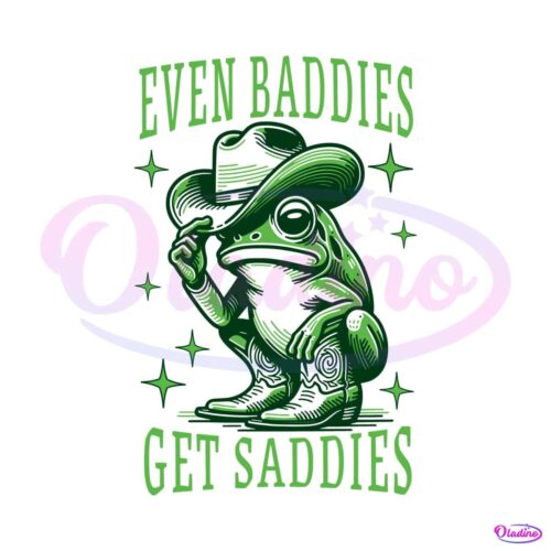 even-baddies-get-saddies-funny-frog-meme-svg