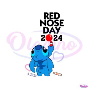 red-nose-day-2024-cute-stitch-svg