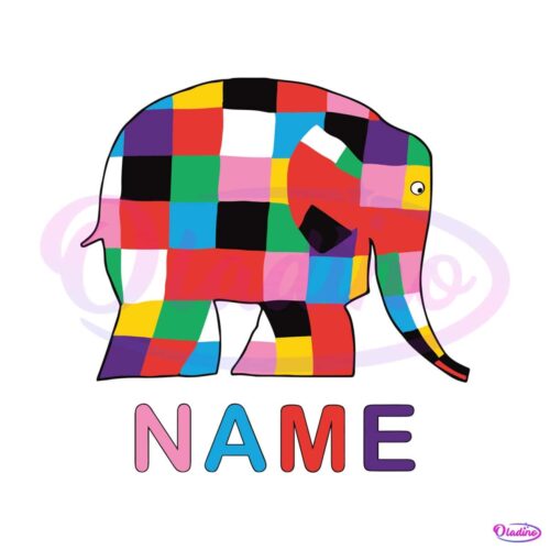 custom-world-book-day-elmer-the-patchwork-elephant-svg