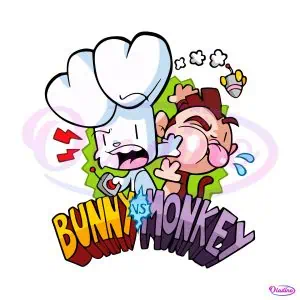 funny-bunny-vs-monkey-book-story-svg