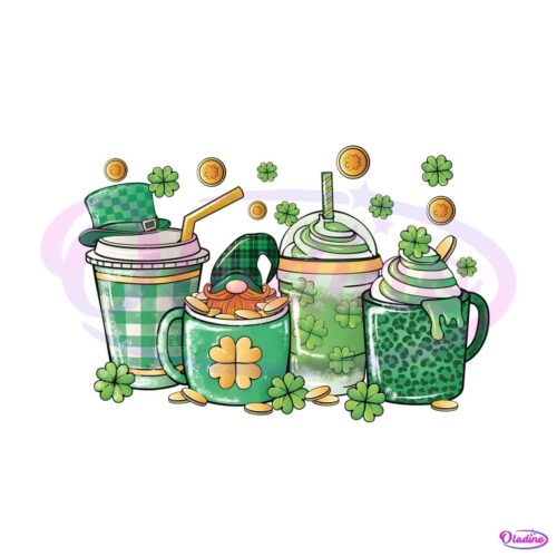 st-patricks-coffee-cups-gnome-shamrock-png