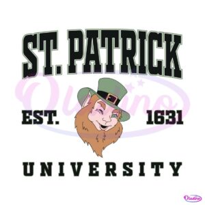 leprechaun-st-patricks-university-est-1631-svg