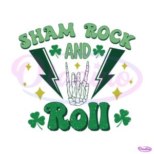 st-patricks-day-sham-rock-and-roll-skeleton-svg