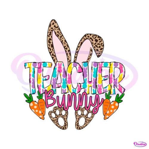 leopard-teacher-bunny-carrot-svg