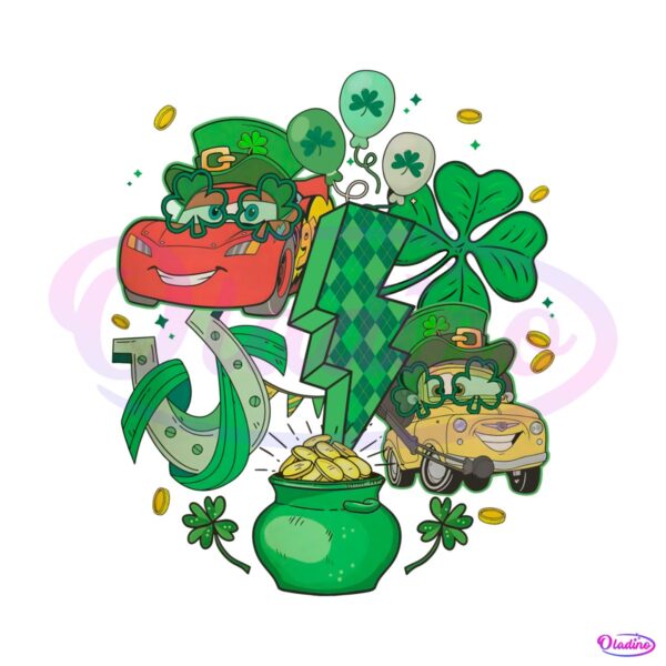 retro-cars-st-patrick-day-lightning-mcqueen-png