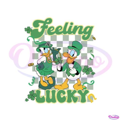 donald-daisy-feeling-lucky-patricks-day-svg