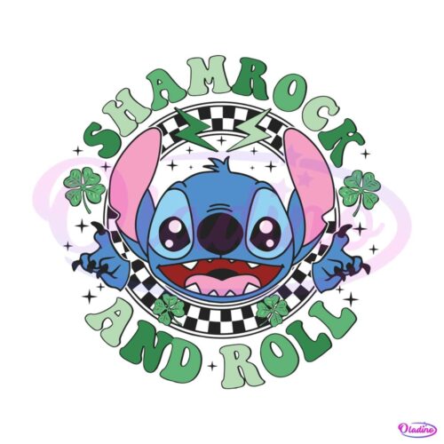 stitch-shamrock-and-roll-patricks-day-svg