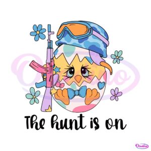 the-hunt-is-on-hunter-chick-easter-svg