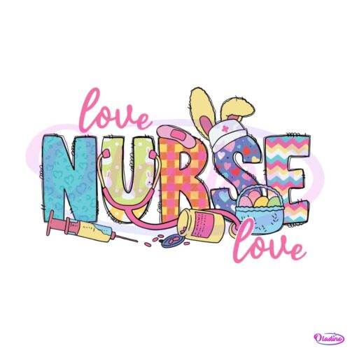 retro-love-nurse-easter-bunny-svg