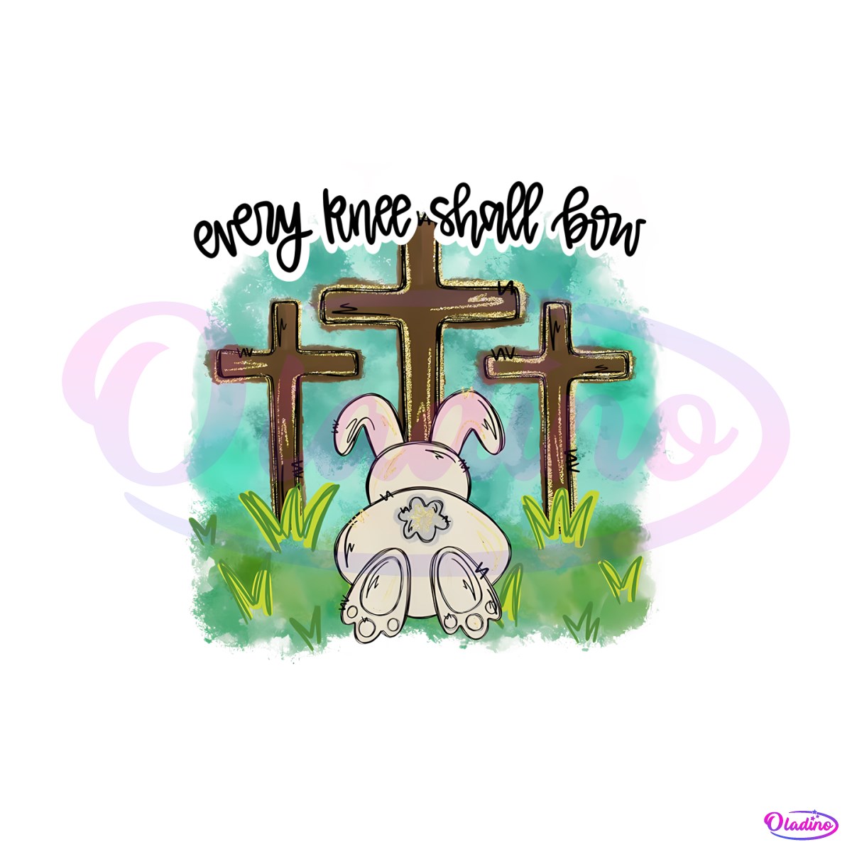 every-knee-shall-bow-bunny-easter-png
