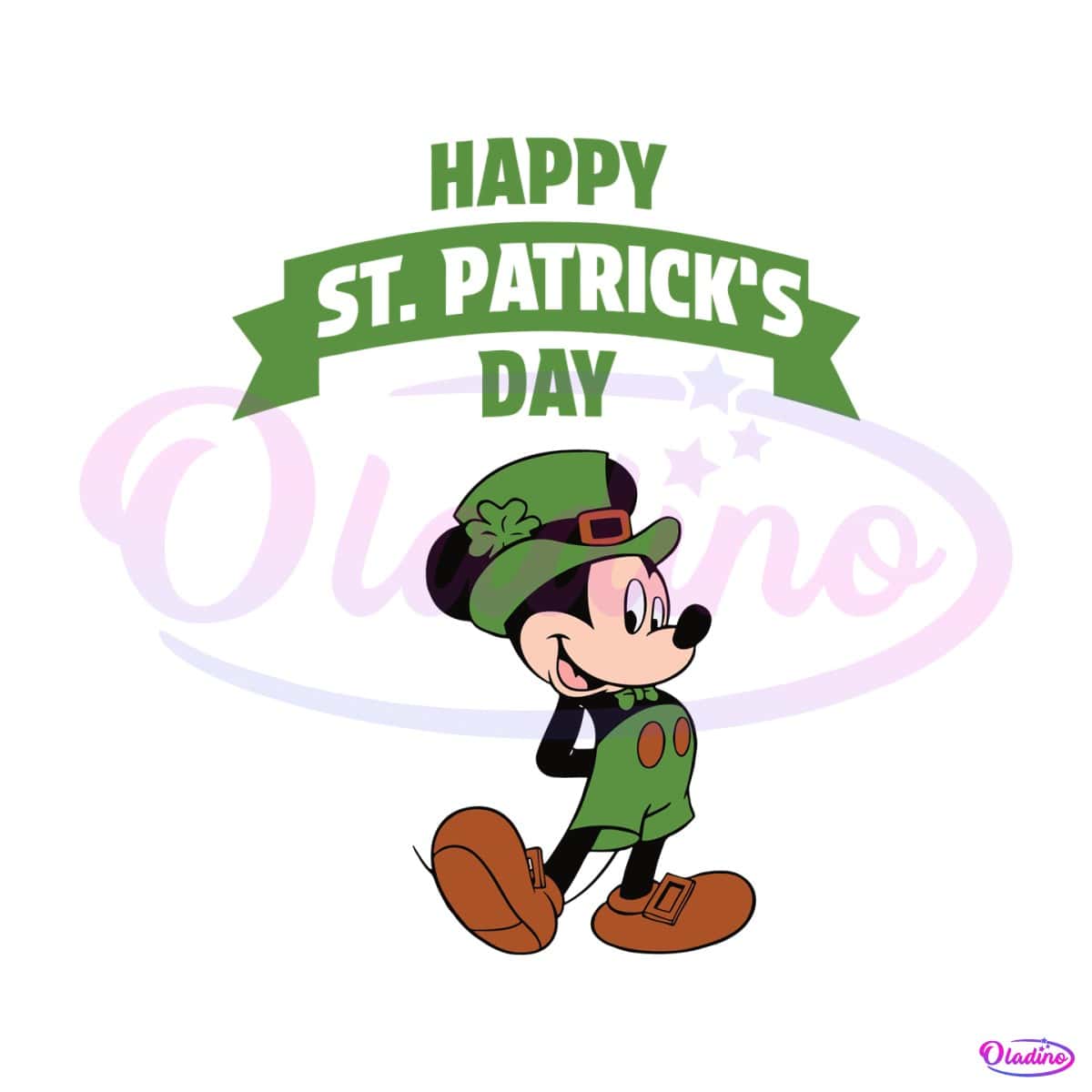 Disney Happy St Patricks Day Mickey Svg