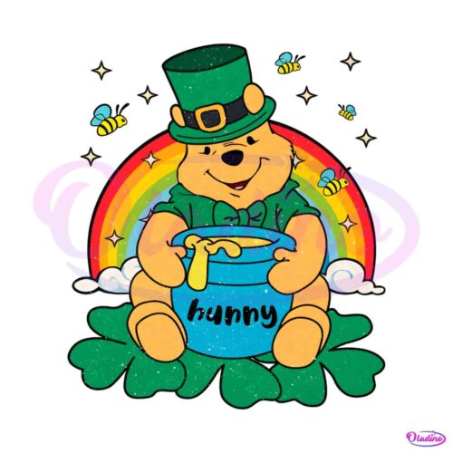 cute-winnie-the-pooh-and-hunny-shamrock-png