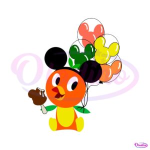 disney-orange-bird-balloons-with-mickey-hat-svg