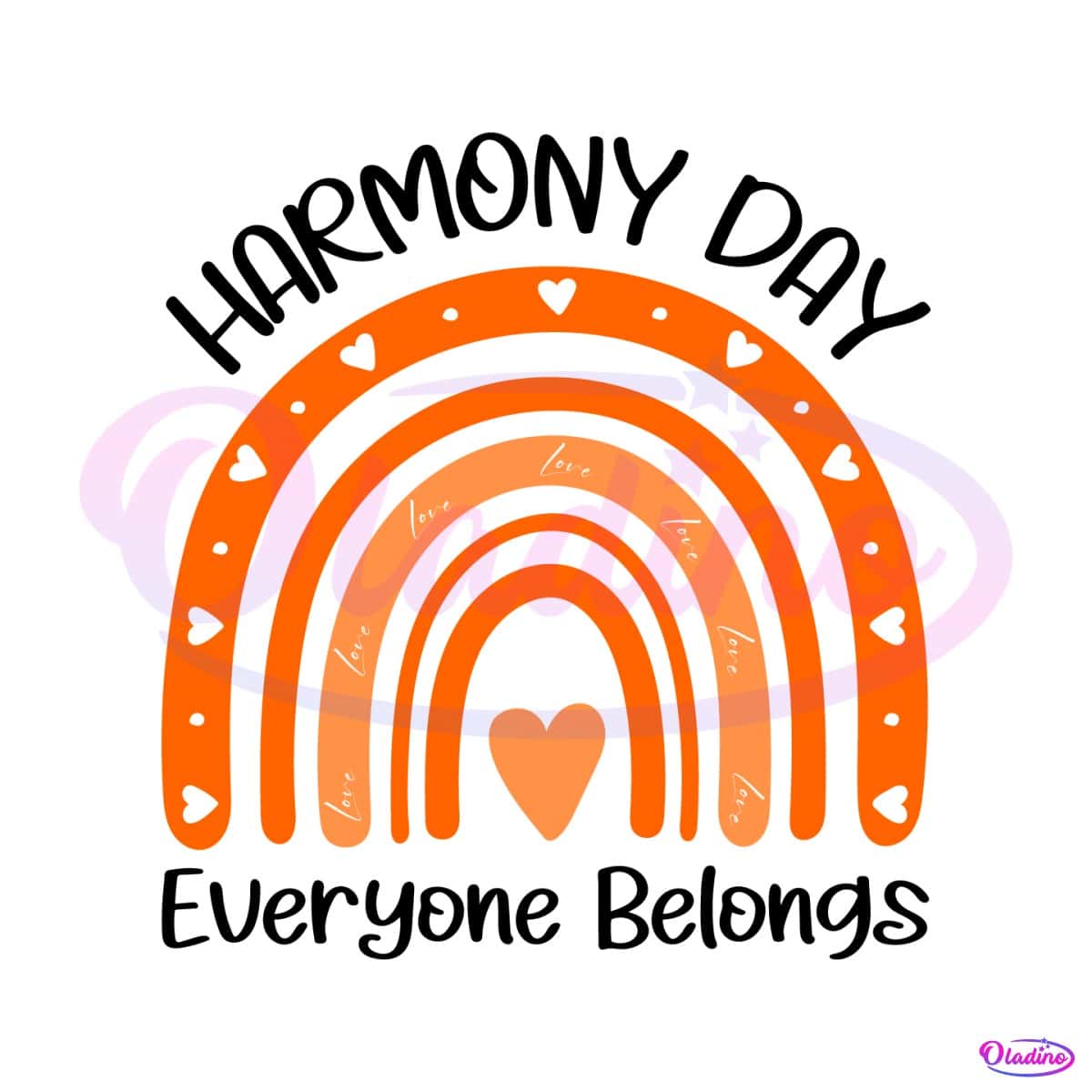 Orange Rainbow Harmony Day Everyone Belongs SVG