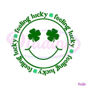 feeling-lucky-smiley-face-shamrock-svg