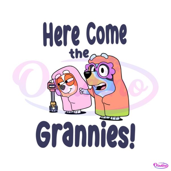 funny-here-come-the-grannies-bluey-character-svg