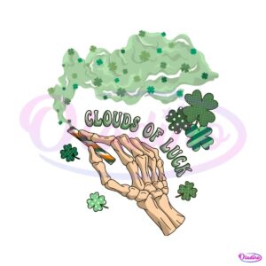 st-patricks-day-clouds-of-luck-skeleton-hand-png