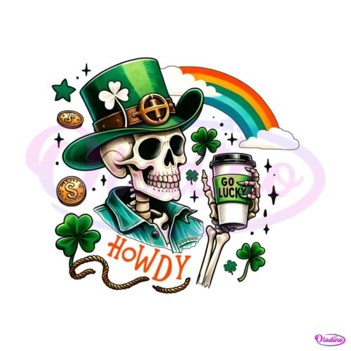 howdy-skeleton-drinking-go-lucky-coffee-png