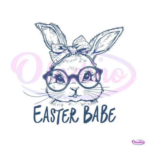 vintage-easter-babe-bunny-face-svg