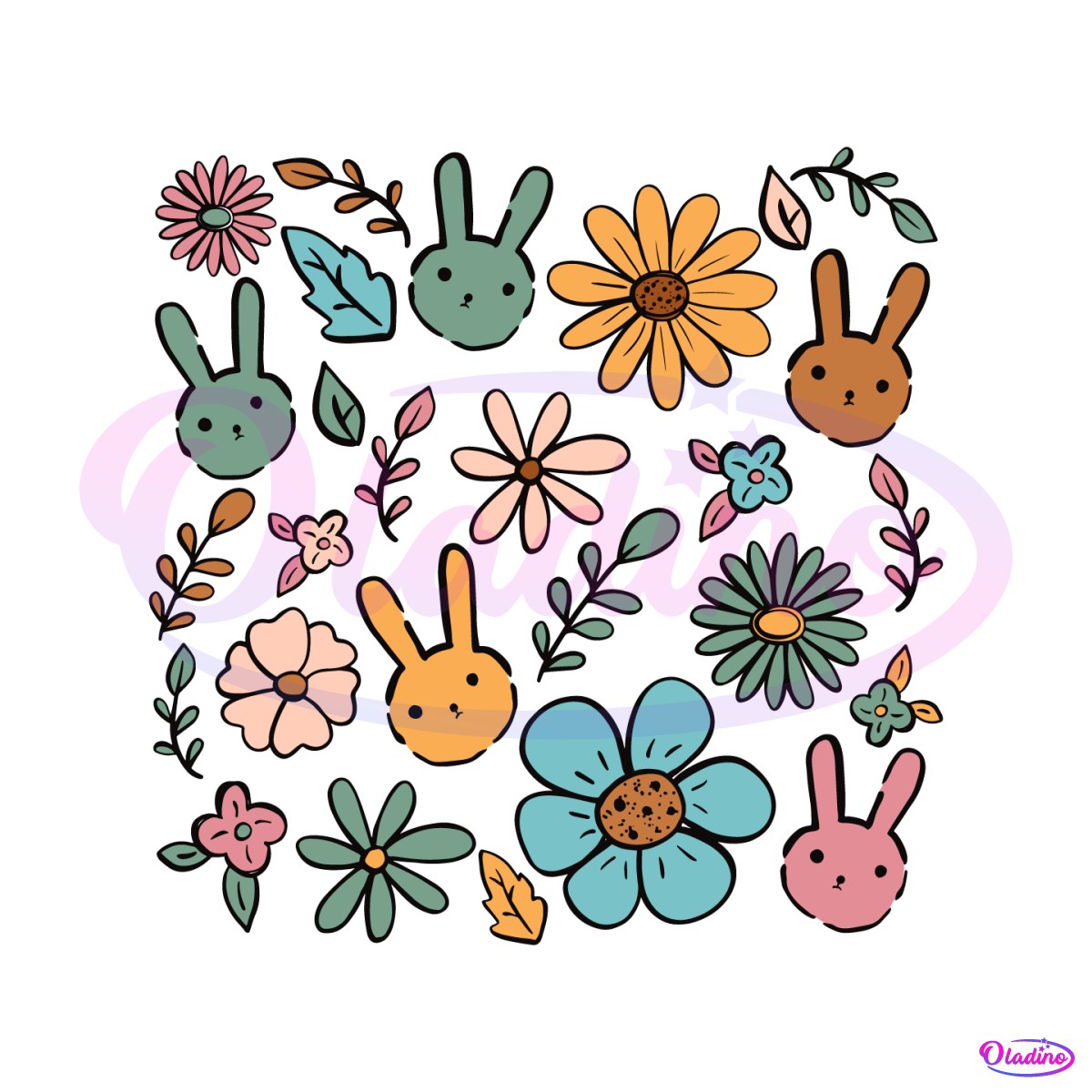 vintage-boho-easter-flower-bunny-svg