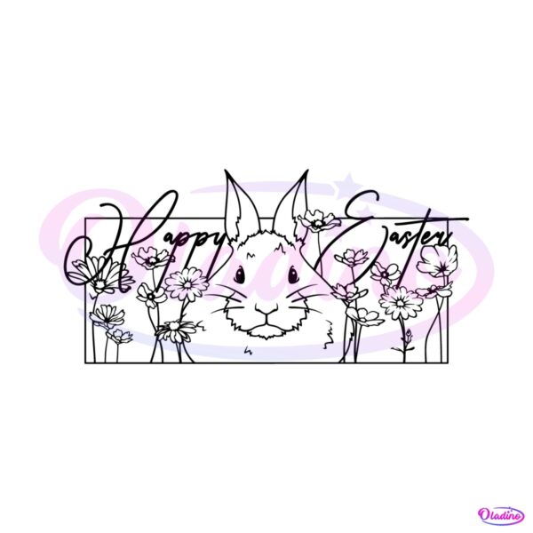 vintage-happy-easter-floral-bunny-svg