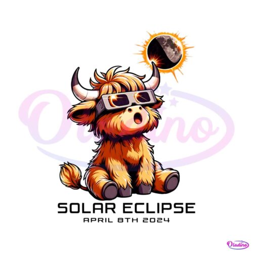 highland-cow-solar-eclipse-2024-png