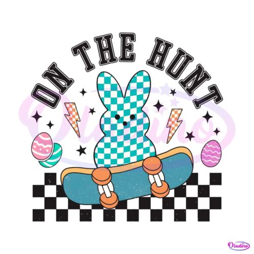 retro-on-the-hunt-easter-bunny-png