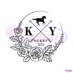 retro-flower-kentucky-derby-2024-svg