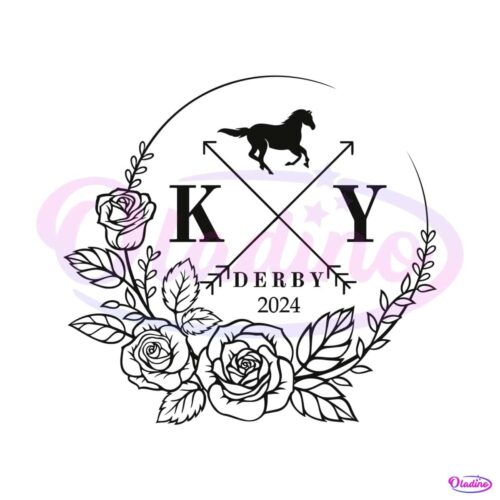 retro-flower-kentucky-derby-2024-svg