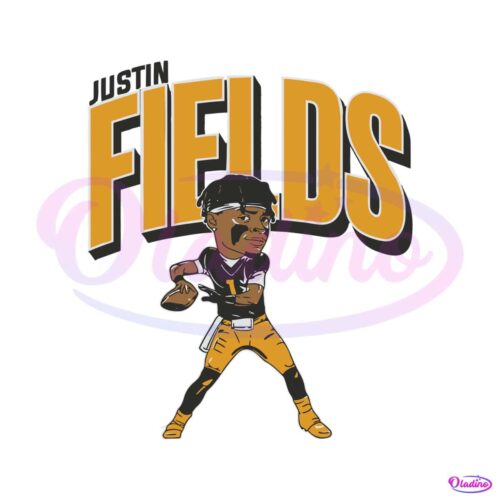 justin-fields-caricature-pittsburgh-player-svg