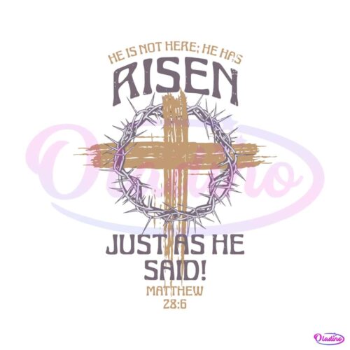 retro-he-is-not-here-he-is-risen-svg