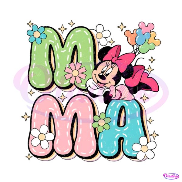 floral-mama-minnie-house-balloon-png