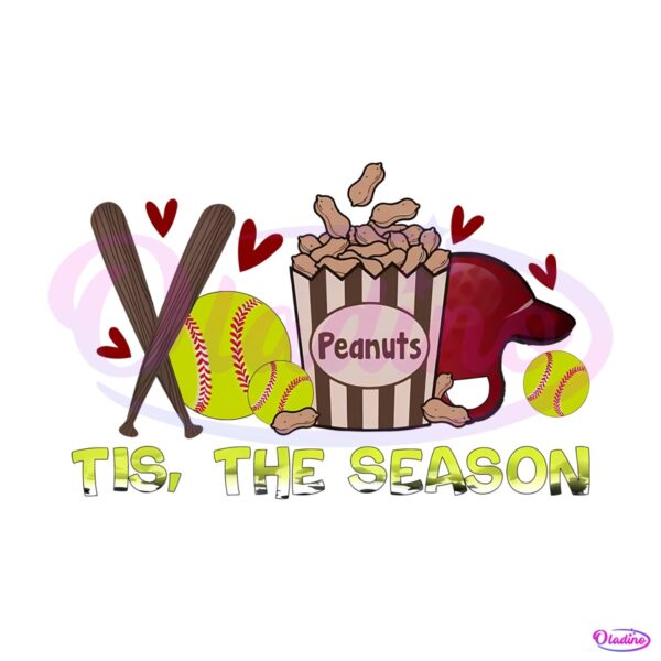 Tis The Season Softball Mama Peanuts Baseball PNG