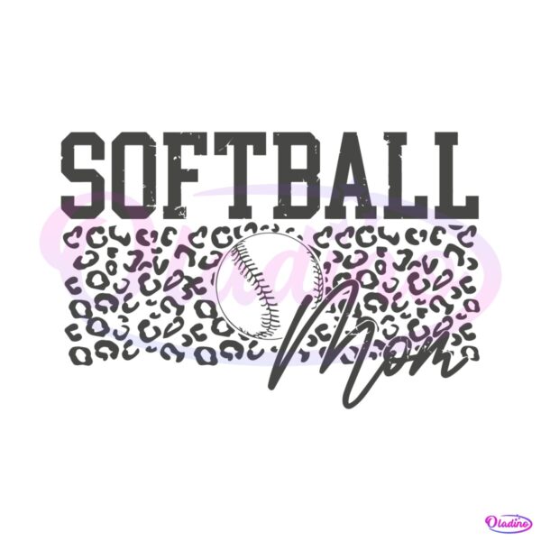 Leopard Softball Mom Baseball Season SVG