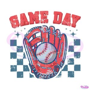 checkered-game-day-baseball-svg