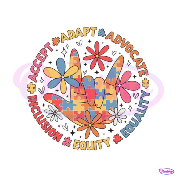 accept-adapt-advocate-inclusion-equity-equality-autism-svg