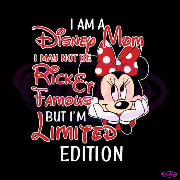Cute Im A Disney Mom Minnie Mouse SVG