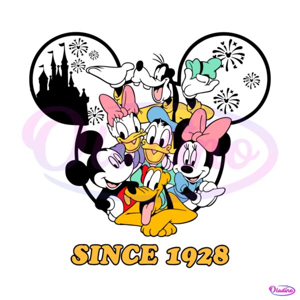 retro-mickey-and-friends-since-1928-svg